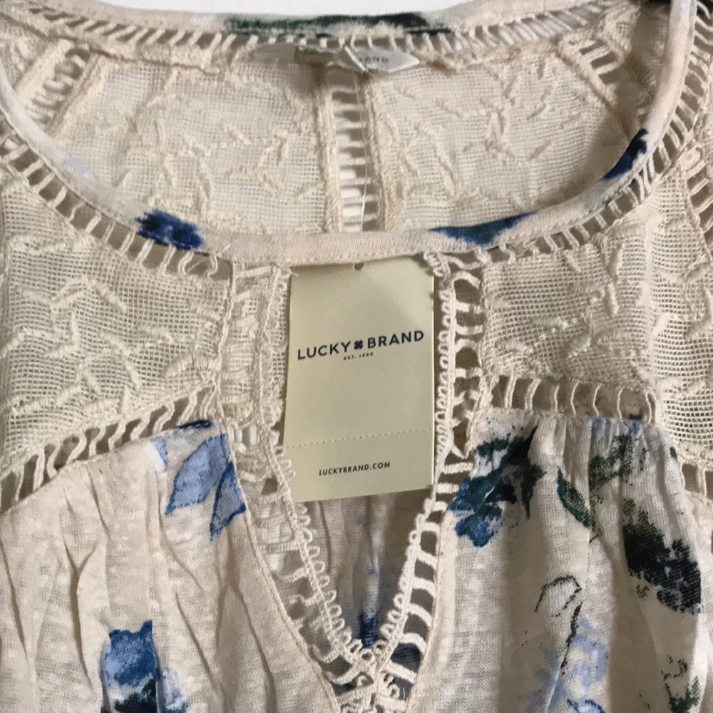 👚HP👚 NWT Lucky Brand plus size boho peasant top - Picture 5 of 8
